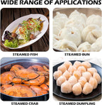 Stainless Steel Steaming Rack 7.8 Inch Universal Steamer Basket for Kitchen Dim Sum Dumplings Bun (20cm)