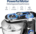 VIVOHOME 4.75 Quart Stand Mixer, 8 Speed Kitchen Electric Food Mixer, Household Stand Mixer for Baking, Cake, Bread with Beater, Dough Hook, Wire Whip and Egg Separator, Black