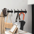 VAEHOLD Wall Hooks, Heavy Duty Aluminum Towel Hooks for Hanging Coat, Hat, Key, Clothes, Closet Hook Wall Mount for Kitchen, Bathroom, Office (“C“ Shape Coat 4 Hooks 1 Pack)