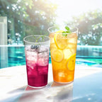 Amazing Abby - Cafely - 16-Ounce and 24-Ounce Plastic Tumblers (Set of 12), Plastic Drinking Glasses, Restaurant-Style Cups, Stackable, BPA-Free, Shatter-Proof, Dishwasher-Safe, Clear