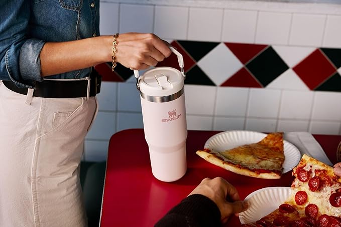 Stanley IceFlow 2.0 Flip Straw Tumbler with Handle 30 oz | Twist On Lid and Flip Up Straw | Leak Resistant Water Bottle | Insulated Stainless Steel | BPA-Free | Pistachio