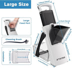 (All in 1) Upgraded Version Mandoline Slicer for Kitchen & Adjustable Mandolin. Detachable Blade, Kitchen Veggie Chopper Cut Slicing, Strips, Shredding, Dicing, Chop