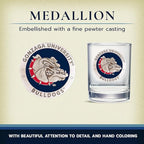 Heritage Pewter Gonzaga Double Old Fashion | Double Rocks Glass 14 OZ for Liquor | Expertly Crafted Pewter Glass