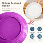 Homienly 40-Piece Wheat Straw Dinnerware Set, Reusable Plates and Bowls Sets, Alternative to Plastic Dishes Set-Dinner Plates with Textured Pattern, Bowls, Cups, Dishwasher Safe - Pink Flower