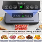 Vacuum Sealer for Food, Multi-Functional Food Saver with 20 Vacuum Bags, 6 Modes, Pulse Function, Wet & Dry Mode, Built-in Cutter