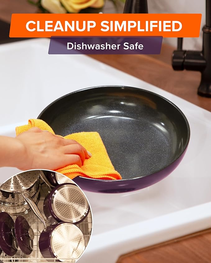 Nuwave Lux 13-Piece Premium Cookware Collection, Next-Generation G11 Duralon Blue Ceramic Nonstick, Ultra Durable, PFAS-Free, Lightweight & Works on All Cooktops