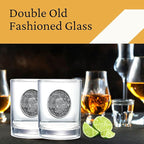 Heritage Pewter Turkeys Double Old Fashion | Double Rocks Glass 14 OZ for Liquor | Expertly Crafted Pewter Glass