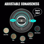 Electric Pepper Grinder, Rechargeable Automatic Pepper Mill Grinder with Led Light, One Hand Operation, One-Button Control, Adjustable Coarseness, Refillable 70ml, Black(1 Pack)