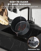 Cooks Standard 3-Quart Hard Anodized Nonstick Saucepan with Lid, Black,NC-00342