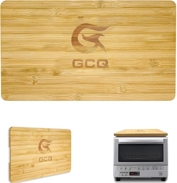 GCQ Bamboo Cutting Board for Panasonic NB-G110P FlashXpress Toaster Oven, Durable Cutting Boards With Heat Resistant Non-Skid Silicone Feet& Built-in Handles, and Space-Saving Design