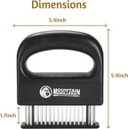 Mountain Grillers Professional 48-Blade Meat Tenderizer Tool - Premium Stainless Steel, Ergonomic Non-Slip Handle, Dishwasher Safe, Ultimate Flavor Enhancement for Steak, Chicken, Pork & More