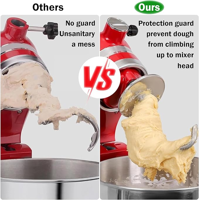 Food-Grade Stainless Steel Dough Hook for Kitchenaid Stand Mixer, Fits 4.5-5Qt Tilt-Head Stand Mixer attachments for kitchenaid mixer, Dough Hook for Kitchenaid Mixer Attachments, Dishwasher Safe