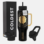 Coldest Tumbler with Handle and Straw - 100% Leak Proof Insulated Tumbler with Lid and Straw (3 Lids) - Stainless Steel Tumblers for Women & Men - Cup Holder Friendly Base, 46 oz (Zen)