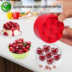 Cherry Pitter Tool Pit Remover, Multiple Cherry Seed Remover, 7 Holes Cherry Stoner Pitter Quick Release, Multiple Cherry Pit Remover Cherries Jam