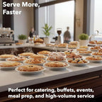 125-Pack 9 5/8" Foil Pie Pans - Deep 1 3/16" Disposable Aluminum Pie & Tart Pans with Full Curl Rim - For Commercial Baking, Batch Cooking, Freezer Storage & Retail Packaging