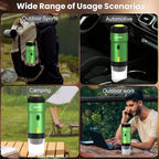 Portable Electric Espresso Machine,Travel Coffee Maker for Camping, Car Coffee Maker Self-Heating with USB-DC,3-in-1 Extraction of 8g Coffee Powder,NS and Small Capsules for RV,Hiking,Office G