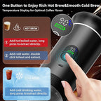 Portable Coffee Maker for Travel & Camping, Portable Espresso Maker for Travel, Rechargeable Cordless Battery Operated Coffee Makers for Ground Coffee, NS Capsule RV, Hiking, Office(Black)