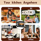 Quick-Heat Microwave Egg Cooker and 33 OZ Microwave Grill Combo | 2-Piece Breakfast Maker Set for Grilling, Frying, Crisping Meat, Bacon, Pancakes & Veggies | Dishwasher Safe & Non-Stick for Kitchen RV, Dorm, Office(Orange)