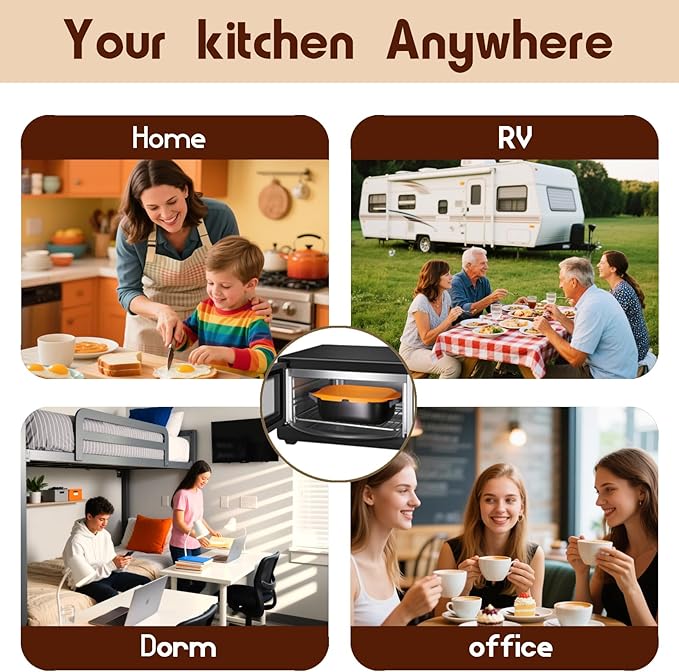 Quick-Heat Microwave Egg Cooker and 33 OZ Microwave Grill Combo | 2-Piece Breakfast Maker Set for Grilling, Frying, Crisping Meat, Bacon, Pancakes & Veggies | Dishwasher Safe & Non-Stick for Kitchen RV, Dorm, Office(Orange)