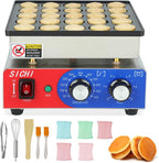 SICHI Mini Pancake Maker Machine with 550℉Heating and Timer Control, 25PCS Electric Commercial Dutch Pancake Baker with Nonstick,110V Dutch Pancake Cooker for Restaurant and Kitchen,Dessert Breakfast