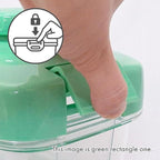 Instant Pickle Maker Vegetable Press Tsukemono Container Round Made in Japan BPA Free (Green 1.6L)
