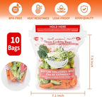 20×Steam Cooking Bags Microwave Steamer Bags Widen the Bottom Stand Upright Zipper Steam Bags for Vegetables,Potatoes and Meat (2 Pack)
