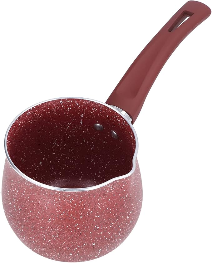 Mini Saucepan, Nonstick Butter Warmer Multi Milk Pot Stockpot Practical Small Melting Pot with Handle Pour Spouts
