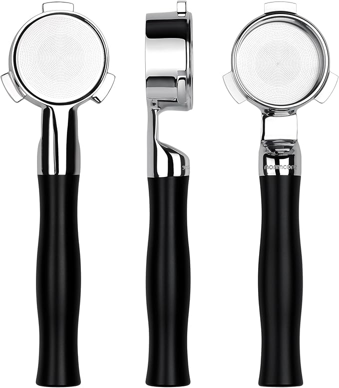 Normcore 54mm Flat Naked Bottomless Portafilter with Built-in High Extraction Basket Fits 54mm Breville Sage Solis Barista Machines