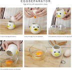 Cartoon Egg Separator Mini Egg White and Yolk Separator Practical and Simple Ceramic Egg Separator Suitable for Kitchen Baking Small Tools