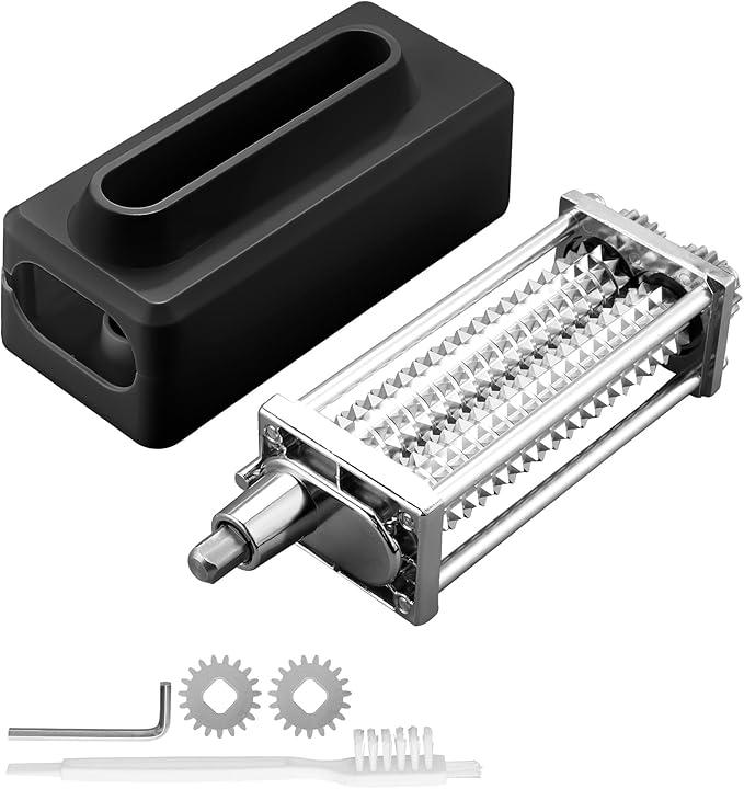HOMGEN Meat Tenderizer for KitchenAid-Stainless Steel Meat Tenderizer Attachment with Durable Gears-Universal Fit All KitchenAid Models -Professional Meat Pounder for Beef/Pork/Includes Sturdy Cover
