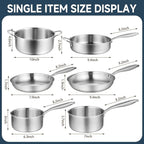 10-Piece Tri-Ply Stainless Steel Cookware Set - Induction-Ready, Glass Lids,Pots and Pans Kitchen Set, Riveted Handles, Dishwasher Safe, Compatible with All Cooktops