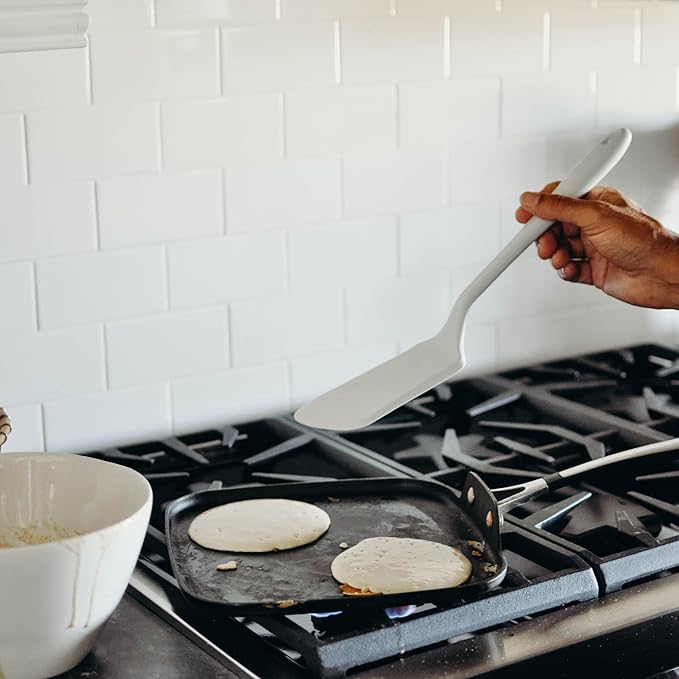GIR: Get It Right Silicone Kitchen Spatula Turner - Non-Toxic Cooking Utensils for Nonstick Cookware, Cooking and Baking, Ultimate - 13IN - Studio Wihite