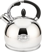 Whistling Tea Kettle for Stovetop, (2.64 Quart-Mirror） Food Grade Stainless Steel Teapot of 5-layer base