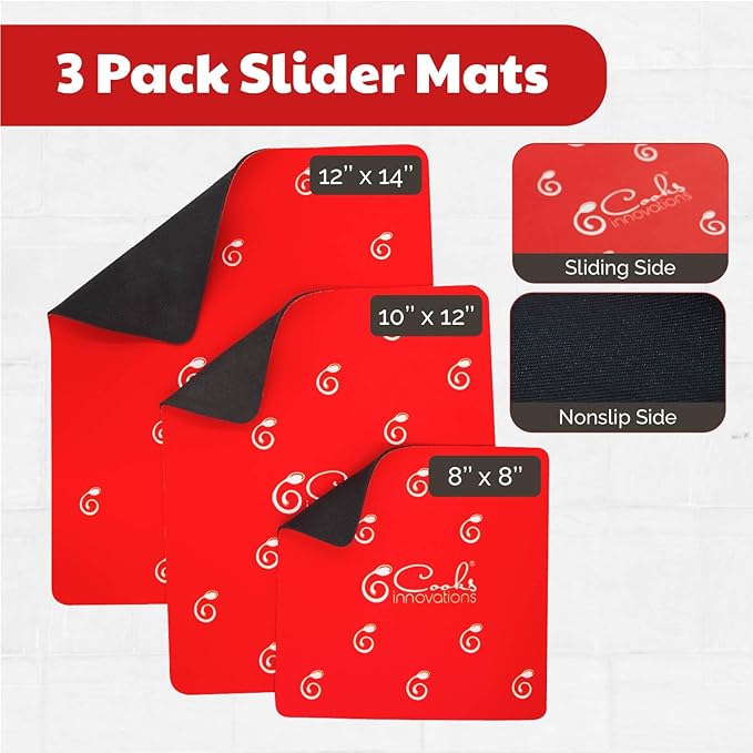 3 Pack Heat Resistant Mats for Countertop – Heat Pad Protector & Appliance Sliders for Kitchen – Cut to fit, Compatible with Ninja, Cuisinart, KitchenAid, Keurig & More