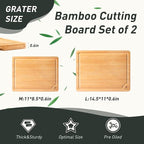Bamboo Cutting Board Set Non Slip Feet Over Sink Chopping Board Christmas Xmas Birthday Day Gifts Ideas Grandmother Gigi Granny Nana Glamma Mawmaw Yaya Abuela Abuelita Mamaw Mimi Nonna Oma Meme