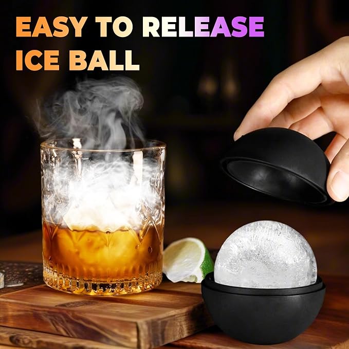 Electric Whiskey Smoker Kit, Luxurious Wooden Box, Heartfelt Christmas Gifts, with 4 Wood Chips, Torch, Ice Molds, Recipe, Stones, Old Fashioned Bourbon Cocktails Smoker, Gifts for Men (No Butane)