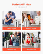 VEVOR 21 QT Canning Pot with Rack and Lid, Stainless Steel Waterbath Canner with Dual Handle and Glass Lid, Compatible with All Cooktops: Induction, Gas, Electric, Glass, Ceramic, Halogen