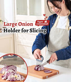 Onion Slicer PRO | Onion Cutter | Holder for Slicing | Lemon Vegetable Cutter for Potato and Tomato, Avocados, Eggs, Food Slicer Assistant Tool for Slicing Fruit and Meat