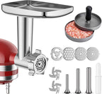 Metal Meat Grinder Attachment For Kitchenaid Stand Mixer, Sausage Stuffer, Burger Press, Food Grinder Attachment for Kitchen Aid accessories and attachments