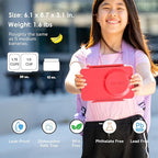 Omie OmieBox UP bento Box for Kids | Insulated Lunch Box | Leak Proof Vacuum Insulated Thermal Food jar | Cooler ice Pack | 2 Compartments (Cherry Pink)