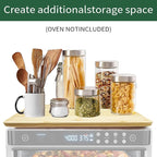 Bamboo Cutting Board for Ninja Foodi DT201 DT251 Smart Countertop Convection Oven, 16.3" x 13.3" Toaster Oven Accessories With Heat-Resistant Non-Skid Silicone Feet for 100% Organic Bamboo