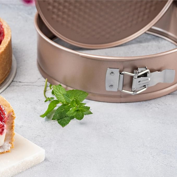 Non-Toxic Nonstick 10-Inch Round Springform Cake Pan 3-inches deep | Cheesecake Leak Proof Baking Pan