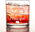 kunlisa Principal Gifts Whiskey Glasses, Principal Appreciation Gifts for Women Men, 10 oz Drinking Rocks Glasses for Women Men Whisky Cocktail Scotch Bourbon Liquor