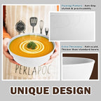 Wheat Straw Cereal Bowls 40 OZ, Unbreakable Bowls Set of 6, Microwave & Dishwasher Safe Bowl for Kitchen, Reusable Plastic Bowl for Cereal, Soup, Salad and Ramen, White