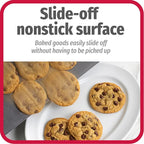 GoodCook AirPerfect 16" x 14" Nonstick Steel Insulated Cookie Sheets, No-Burn Baking Sheets with Large Handles, Set of 2, Gray