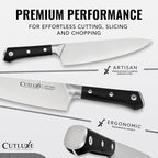 Cutluxe Kitchen Knives, 5 Pcs Chef's Knife Set – Razor Sharp German Steel, Full Tang, Ergonomic Handles – Artisan Series