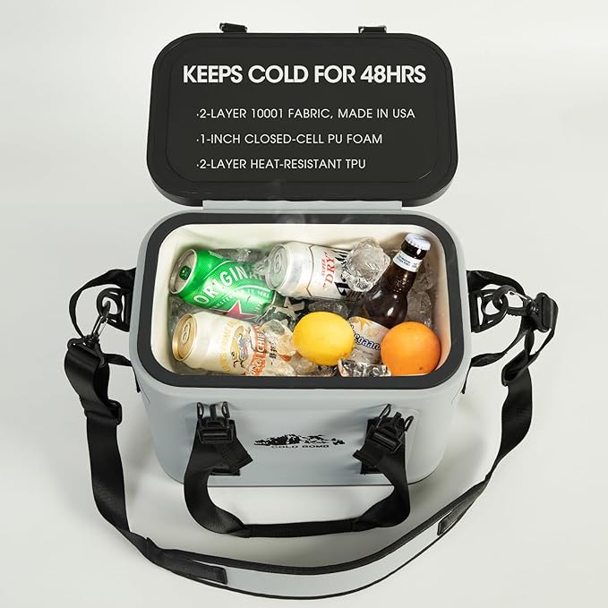 Magnetic Backpack Cooler Bag, Cold Retention Soft Coolers 30 Can Insulated Soft Sided Cooler with Waterproof Bag