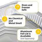 IDL Packaging Half-Size Aluminum Steam Table Pans - Medium, 13" x 11" x 2" (pack of 10) - Disposable Foil Pan for Grilling, Roasting, BBQ, Cooking, Baking, Freezing