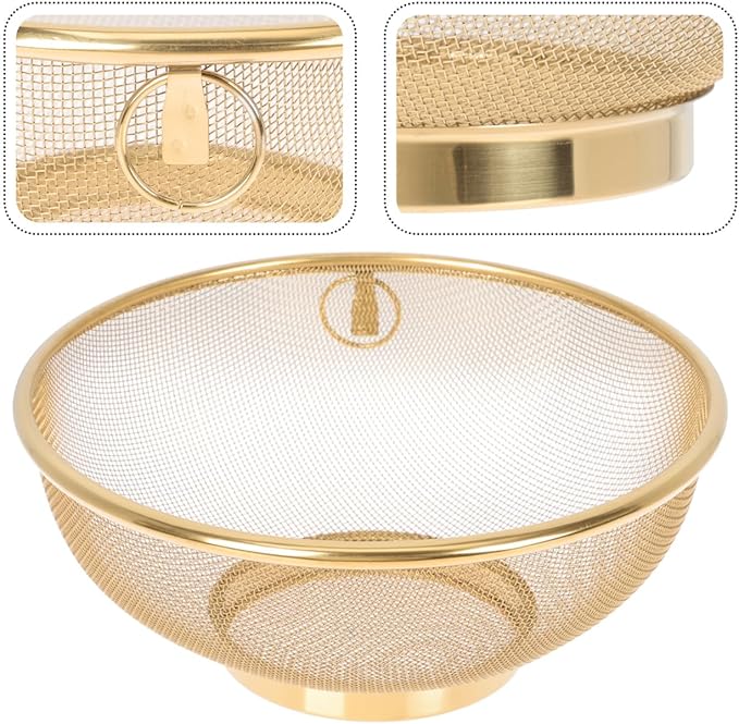 Yardwe Stainless Steel Oil Filter Slag Separator - 7.87 Inch Fine Mesh Strainer for Cooking Draining Pasta Washing Vegetables and Food Preparation