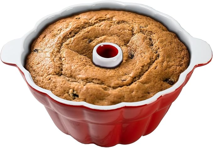 Emeril Lagasse 9.5 in Bundt Cake Pan Stoneware – Perfect for Baking Delicious Bundt Cakes!
